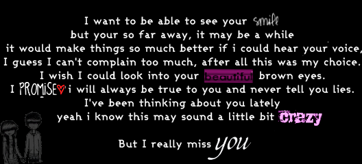 i miss you
